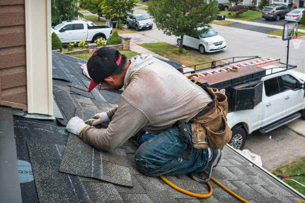 Professional Metal Roofing technician working in Waldoboro, ME